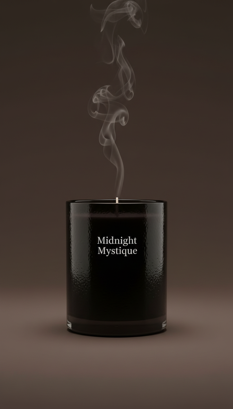 Midnight Mystique Obsidian Glass Candle