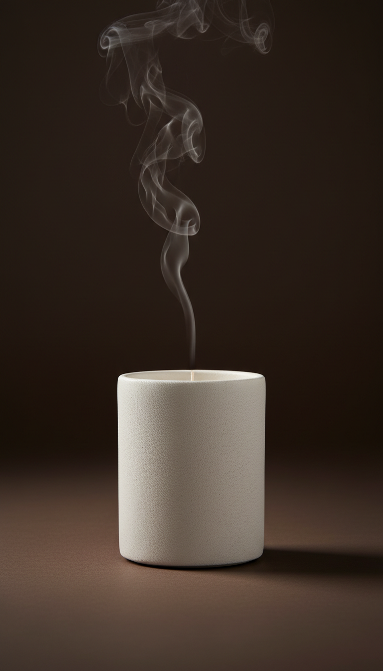Incense Veil Alabaster Ceramic Candle