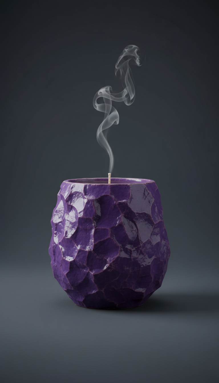 Amethyst Reverie Textured Ceramic Candle